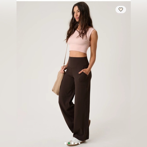 OFFLINE By Aerie Real Me XTRA High Waisted Wide Leg Leggings Deep Earth (Brown) - Picture 3 of 7